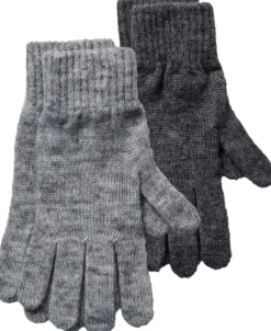 3920 2 Pack Knitted Gloves Light Grey/Dark Grey