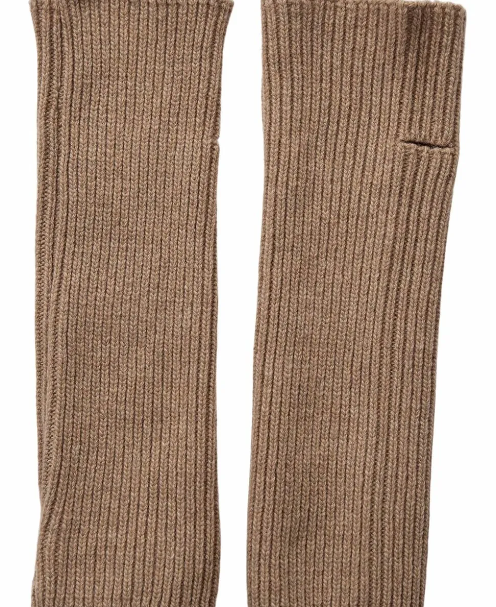 2717 Fingerless Glove Solid Beige
