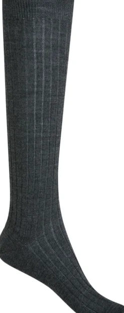 100% ribbed wool high socks
