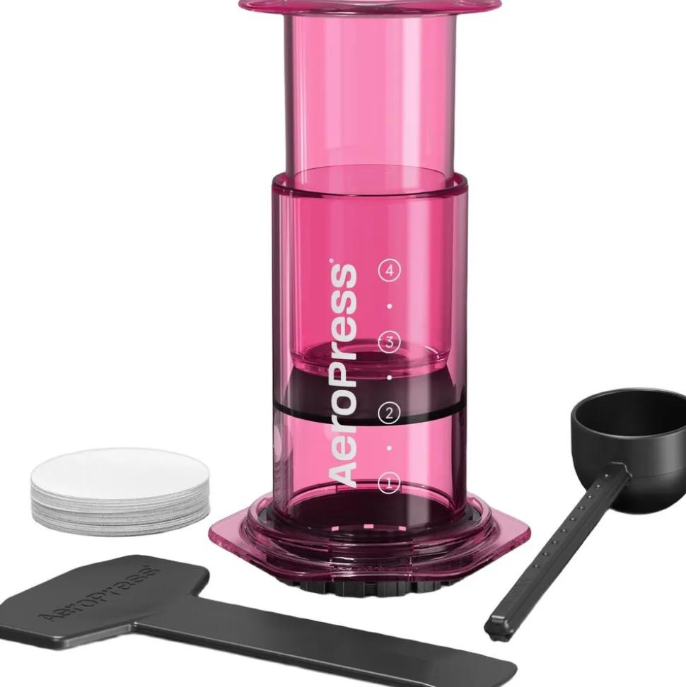 Aeropress Clear Colors Pink Coffee Press