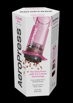 Aeropress Clear Colors Pink Coffee Press
