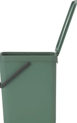 Affaldsspand m/låg sort. kon 25 ltr.