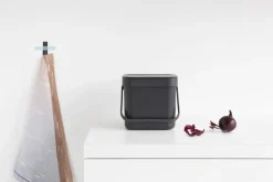 Affaldsspand m/låg sort. kon. 3 ltr