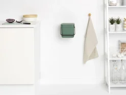 Affaldsspand m/låg sort.kon. 6 ltr.