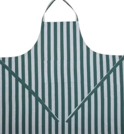 Apron 105x100 cm Birk - Stripe dark green