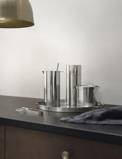 Arne Jacobsen martini mixer med mixer ske 1 l, steel