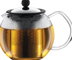 Assam tekande med glashåndtag, stålfilter, 0. 5 l