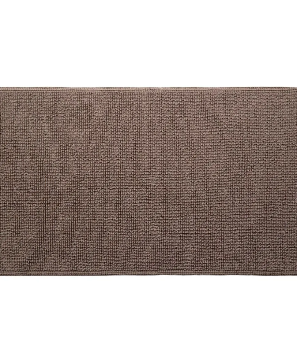 Bathmat stonewashed 50x80cm taupe grey GOTS