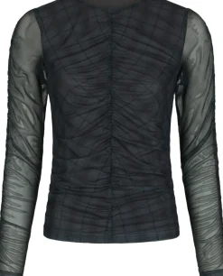 Bea Check Mesh Blouse