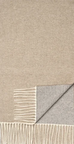 Beige Solid Cashmere Scarf