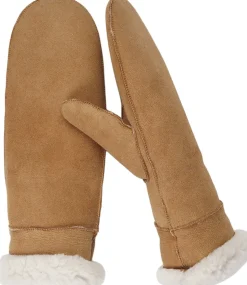 BELUKTA - MITTENS - SHEEP SUEDE WITH CURLY SHEARLING AROUND