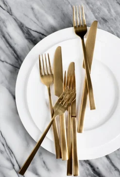 Bestik16dl mat messing Bitz