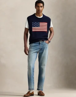 Big Fit Flag Sweater Vest