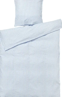 Bæk&Bølge Sengetøj lys blå/hvid 140x220 cm DK