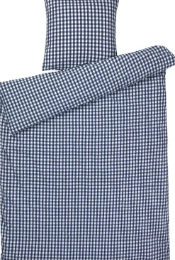 Bæk&Bølge Sengetøj mørk blå/hvid 140x200 cm DK