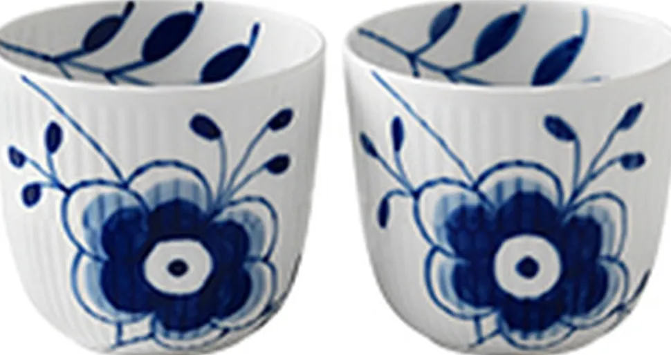 Blå mega fyrfadsstager 2 stk.