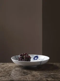 Blå Mega Riflet 34 cm Fad