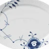 Blå Mega Riflet 28 cm. oval tallerken