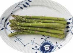 Blå Mega Riflet 28 cm. oval tallerken