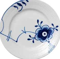 Blå Mega Riflet 17 cm. tallerken