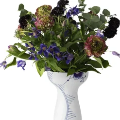 Blå Mega Riflet 19 cm Vase