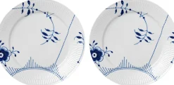 Blå Mega Riflet 2-pak Tallerkner 27cm no 2
