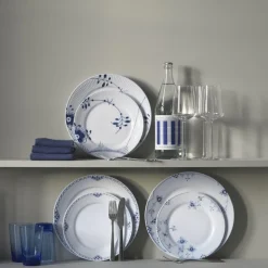 Blå Mega Riflet 2-pak Tallerkner 27cm no 2