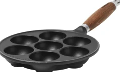 Æbleskivepande i Støbejern 20cm Matte Black