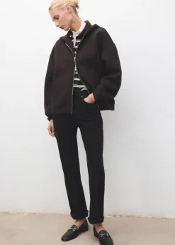 Buckle leather moccasins