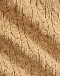 Cable-Knit Cotton Baby Blanket