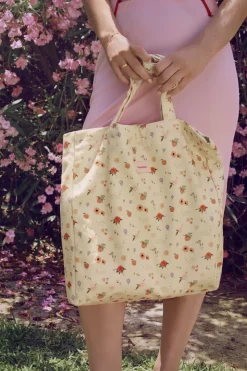 Canvas Totebag Roses and Shells