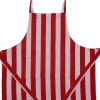 Children Apron 52x64 cm Birk - Stripe dark red