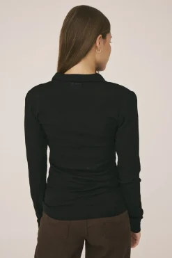 Cilla 12 Langærmede polo strik - 100% Merino uld RWS