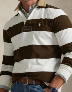Classic Fit Khaki-Collar Rugby Shirt