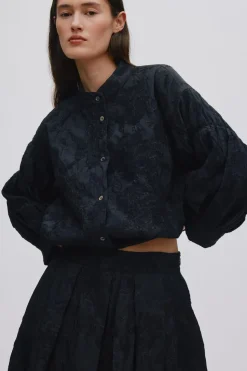 Clipped jacquard full skirt - Bisha