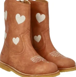 Cowboystøvle med broderede hjerter