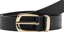 Croco faux-leather belt