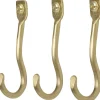 Curvature Hooks - Set of 3 - Brass