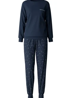 DAMEN Pyjama mit Bündchen