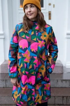 Danedith Rain Coat Dk Navy GEOFLEUR