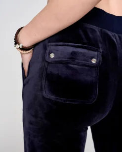 Del Ray Classic Velour Pant Pocket Design