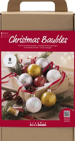 DIY Kit Julekugler, Glitter