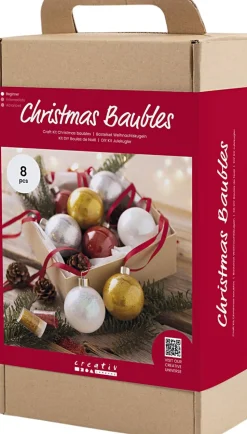 DIY Kit Julekugler, Glitter