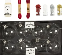 DIY Kit Julekugler, Glitter