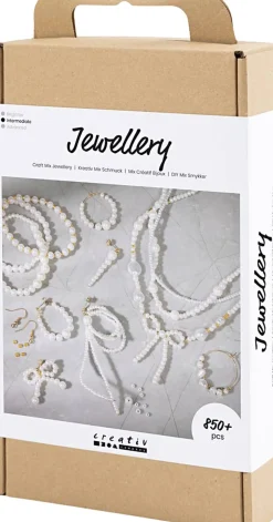 DIY Mix Smykker, Halskæder, armbånd, øreringe, forgyldt, hvi