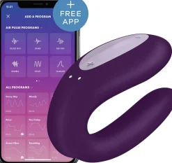 Double Joy Violet App-styret Parvibrator