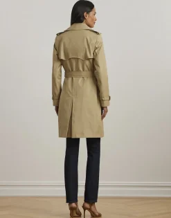 Double-Breasted Cotton-Blend Trench Coat