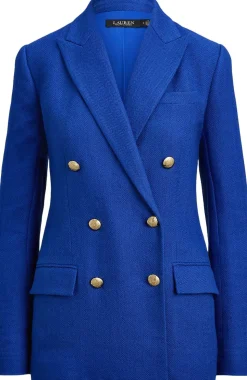 Double-Breasted Linen-Cotton Blazer