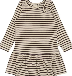 Dress L/S Modal Striped