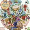 eeBoo - Rundt puslespil 1000 brk - Blomsterbuket